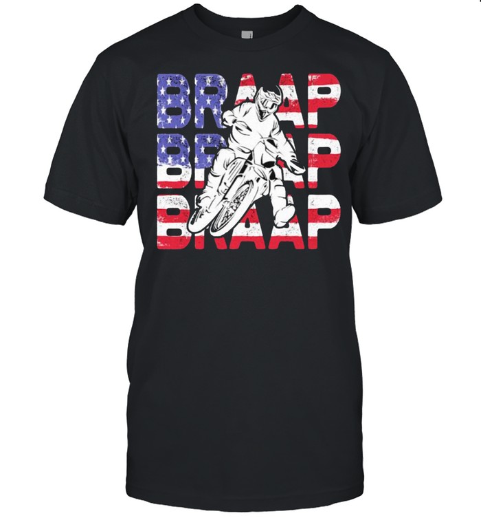Braap motocross american flag shirt
