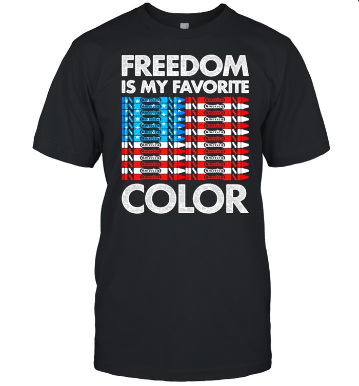 Freedom is my favorite color american pencil us flag shirt