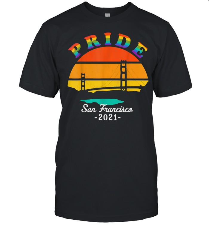 Pride San Francisco 2021 LGBT Gay Month Rainbow Vintage T-Shirt