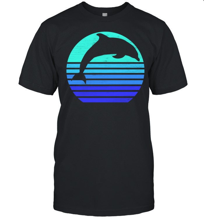 Retro Delfin Silhouette Langarmshirt shirt