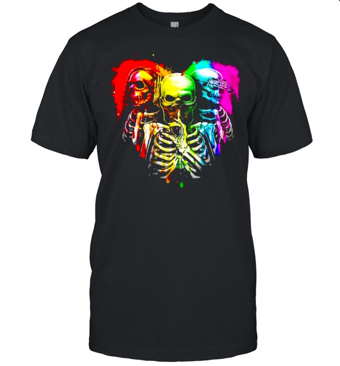 Skull heart lbgt watercoler shirt