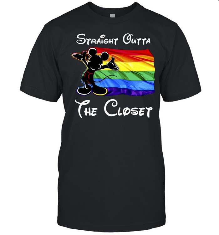 LGBT Mickey Mouse Straight Outta The Closet T-shirt