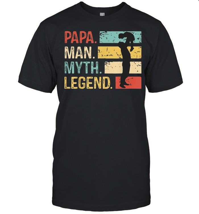 Mens Papa Man Myth Legend Vintage Dad shirt