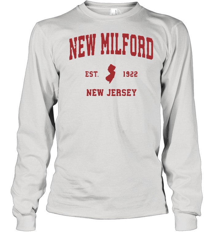 New Milford New Jersey 1922 NJ Vintage Sports  Long Sleeved T-shirt