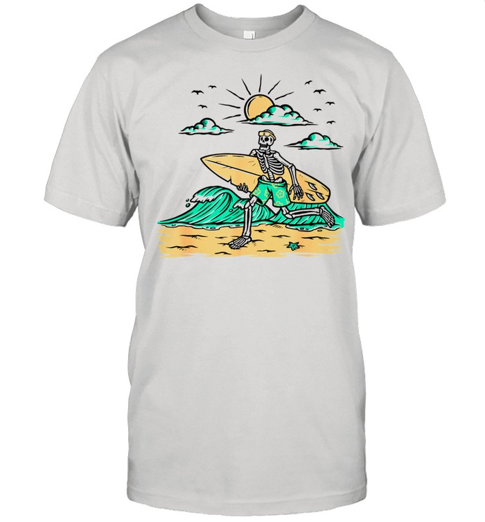 Surfen Skelett Auf Dem Strand shirt