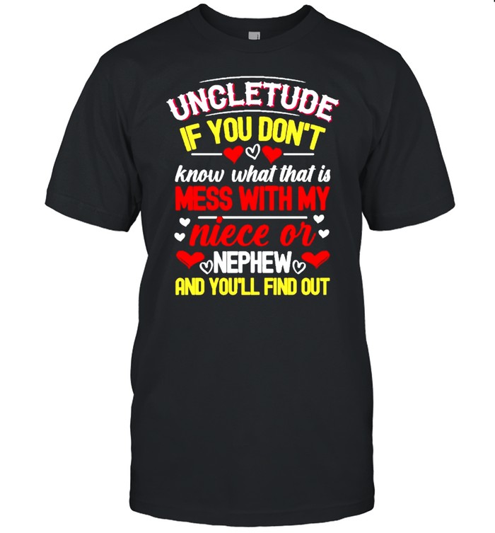 Uncle Tube if you dont know what that is mess with my niece or nephew shirt