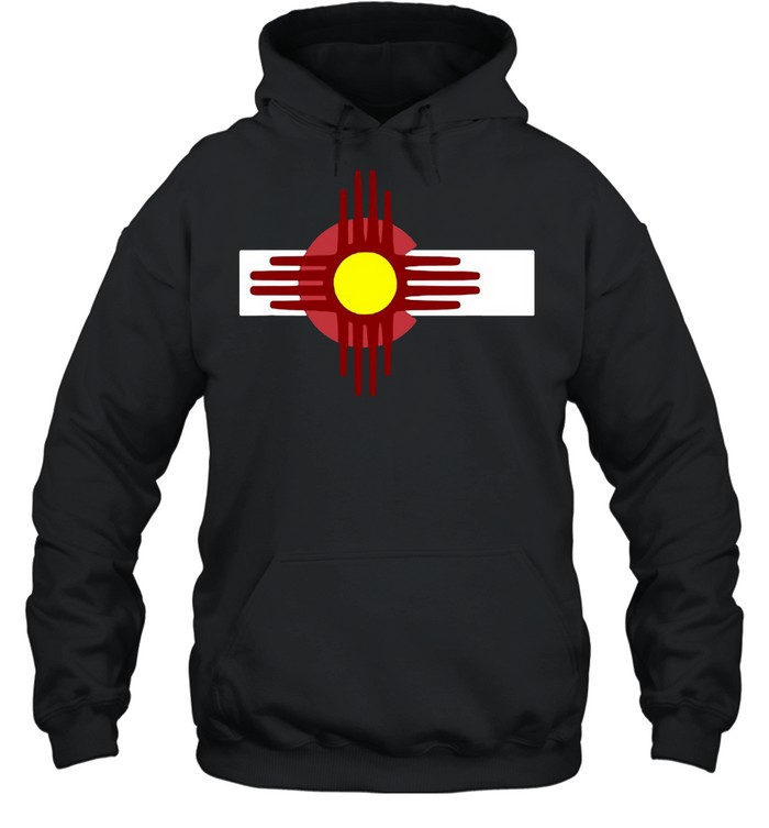 Colorado New Mexico  Flag Zia T-shirt Unisex Hoodie