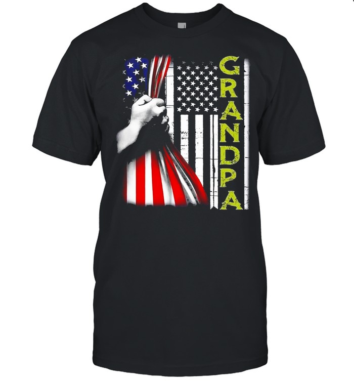 Grandpa American flag shirt