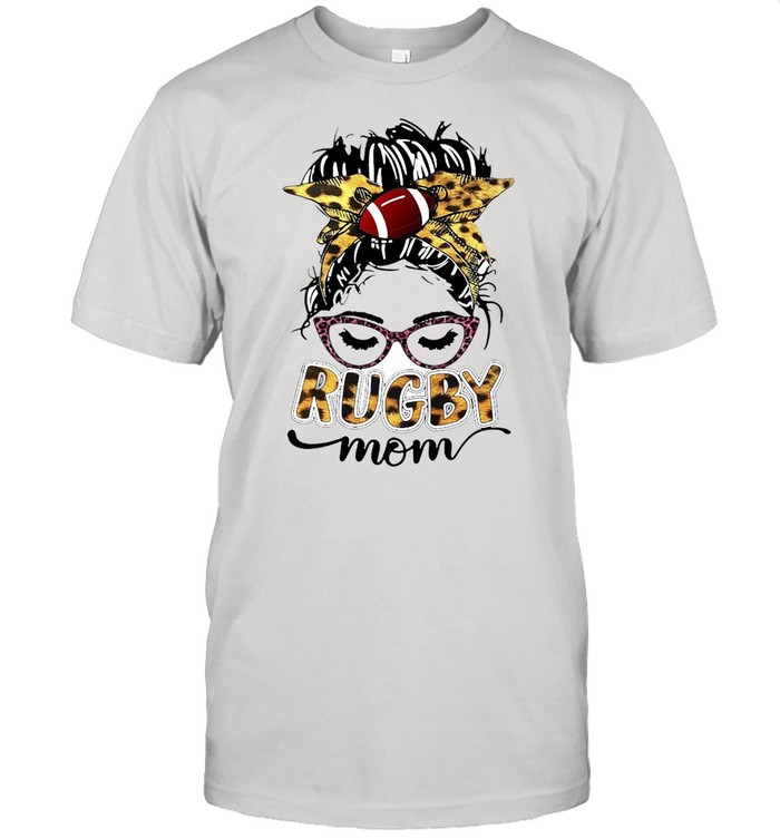 Girl Wearing Bandana Rugby Mom T-shirt