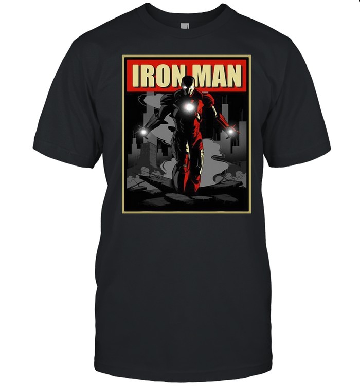 Marvel Iron Man Rise From The Ashes Deco Style T-shirt
