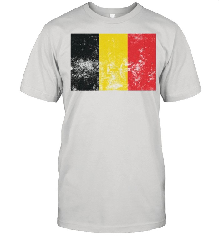 Retro Vintage Style Belgium Belgian Flag Pride shirt