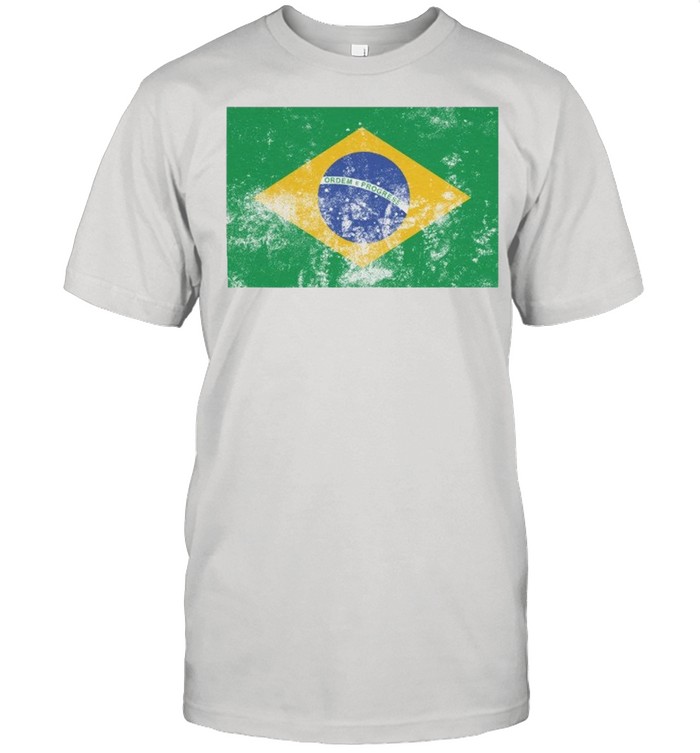 Retro Vintage Style Brazil Brazilian Flag Pride shirt