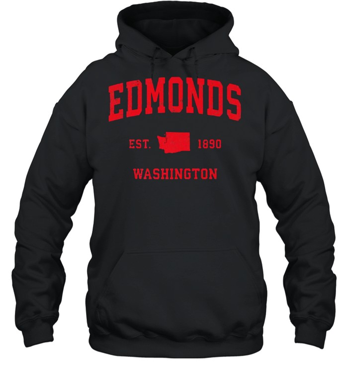 Edmonds Washington WA Est 1890 Vintage Sports T- Unisex Hoodie