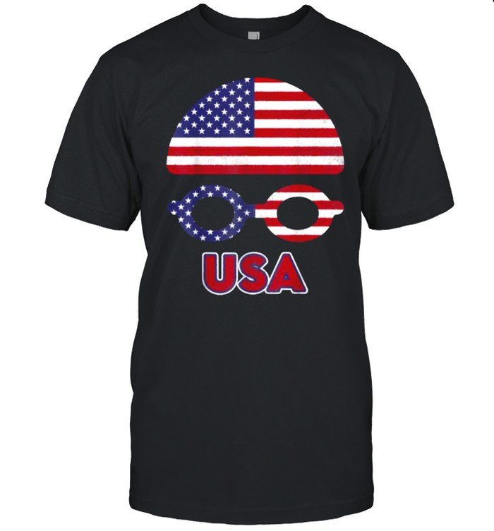 USA Swimming American National Flag Swimming T-Shirt