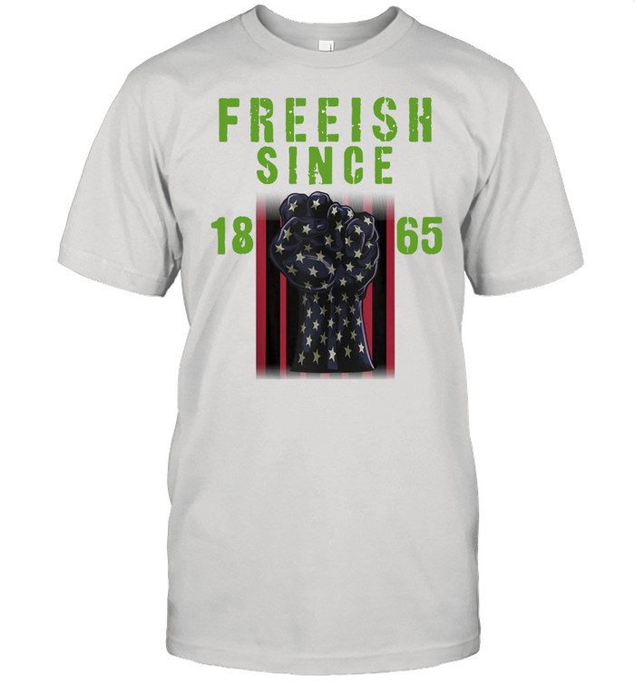 Black History 365 Flag Freeish Since 1865 T-shirt