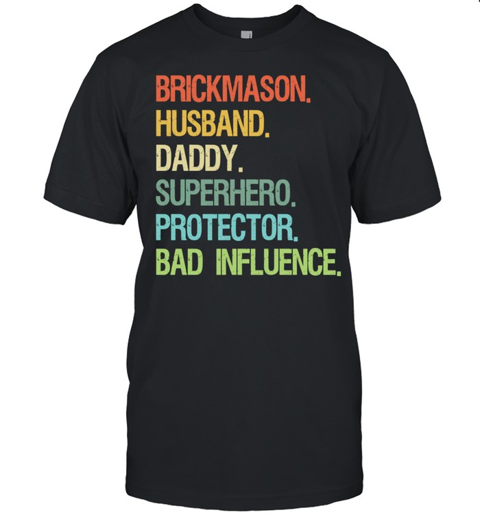 Brickmason Husband Daddy Superhero Protector DAD shirt