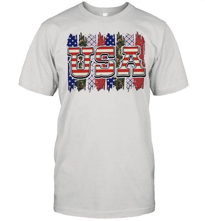 Camo american flag shirt