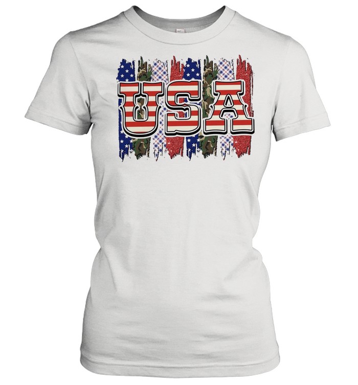Camo american flag shirt Classic Women's T-shirt