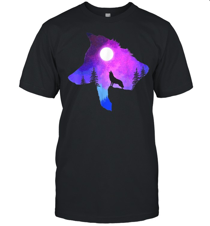 Howling Wolf Spirit Animal Moon Indigenous Native shirt