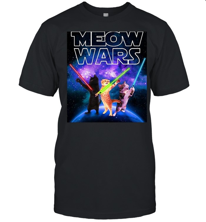 Meow Wars Cat Space Kitty Funny For Cats Lovers Shirt