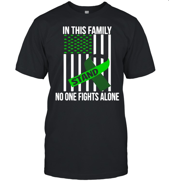USA Flag Green Ribbon Brain Injury Awareness Shirt
