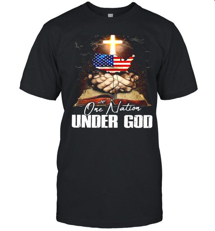 American Flag One Nation Under God Bible T-shirt