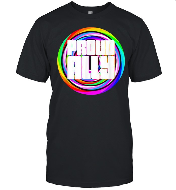Proud Ally LGBT Rainbow Color T- Classic Men's T-shirt