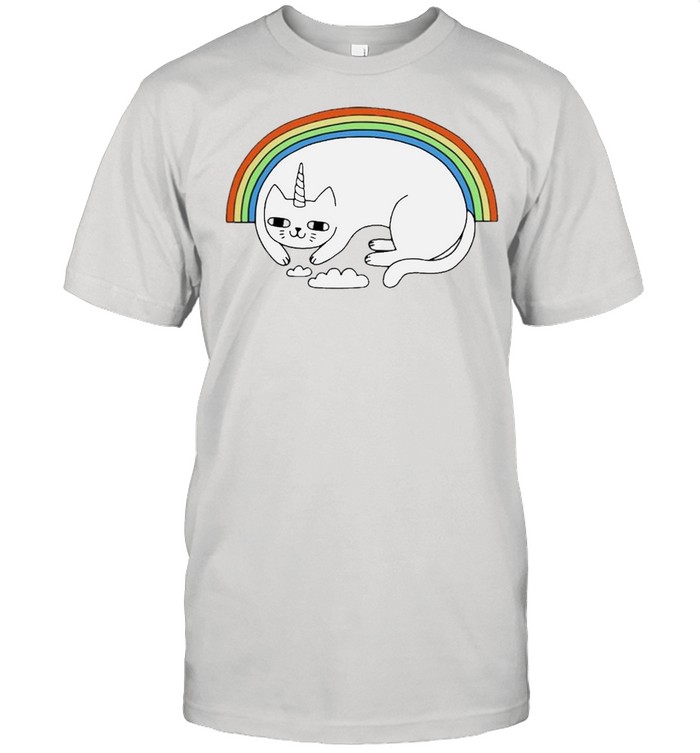 Rainbow unicorn kitten shirt