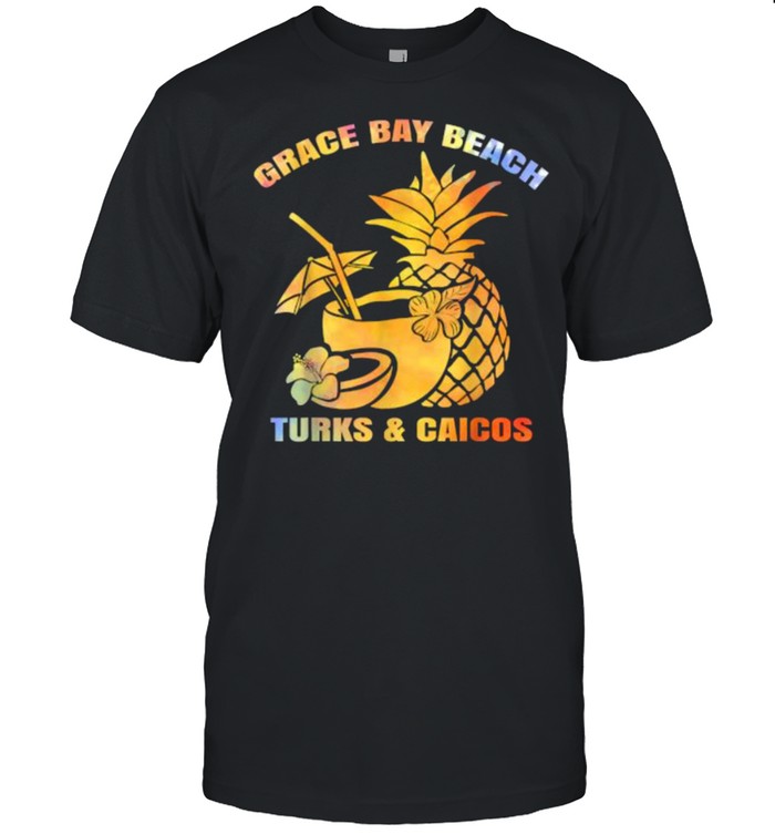 Grace Bay Beach Turks And Caicos Summer Vacation Retro T-Shirt