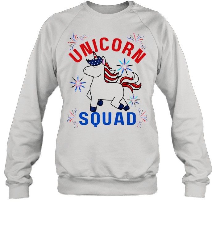 Unicorn Squad Patriotic Fireworks 4th Of July independence T- Unisex Sweatshirt