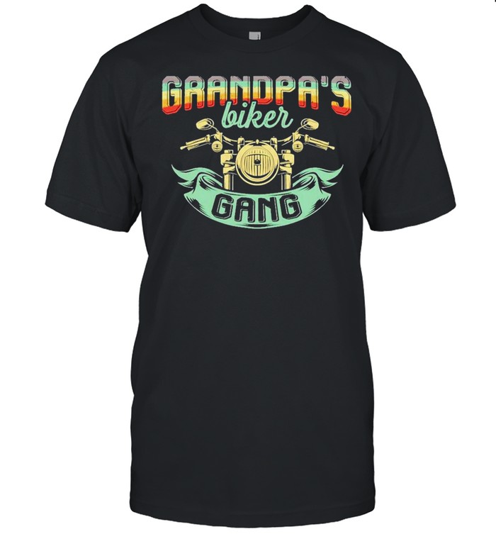 Grandpa biker gang retro personalized shirt