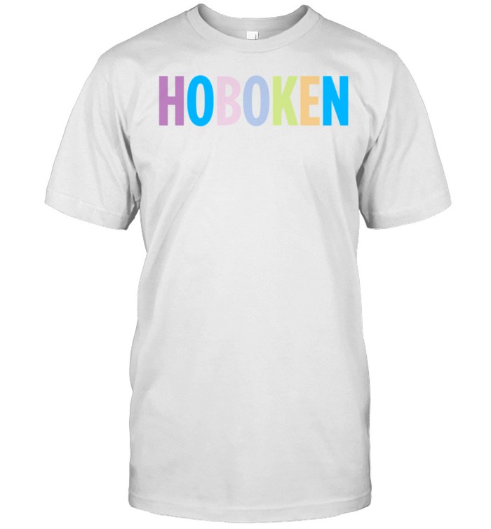 Hoboken New Jersey Colorful Type shirt