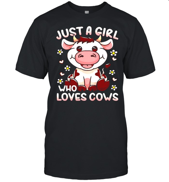 Kids Cow Just A Girl Who Loves Cows T-shirt