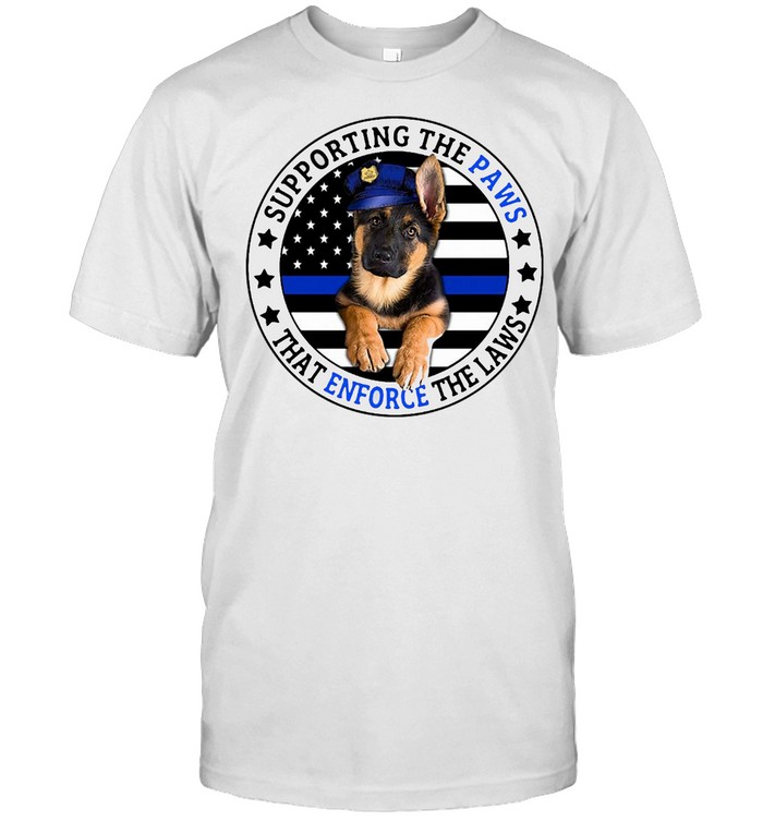 American Flag Supporting The Paws That Enforce The Laws Vintage Shirt