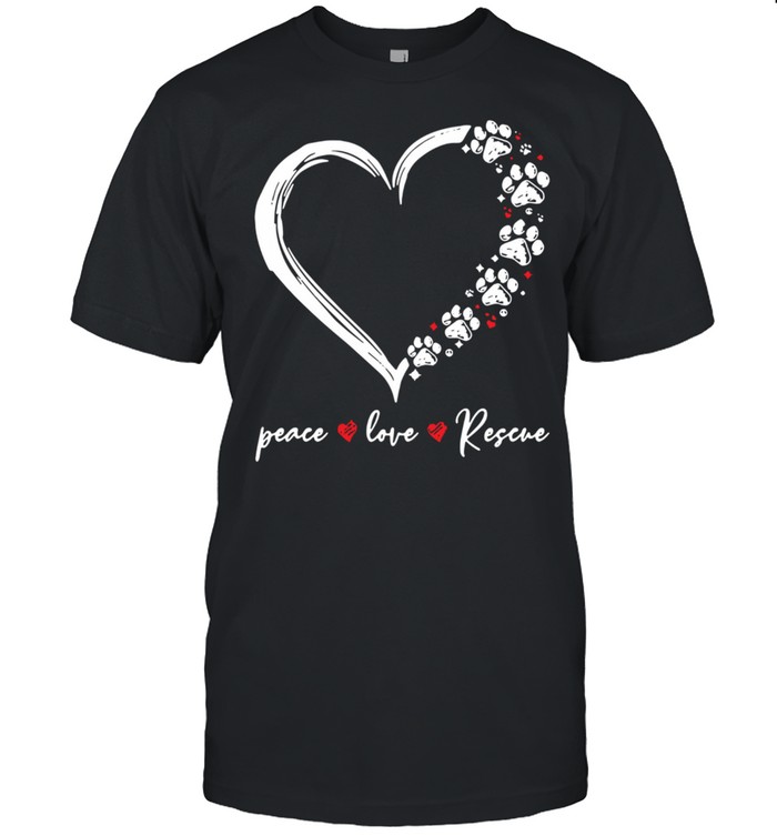 Heart Peace Love Rescue shirt