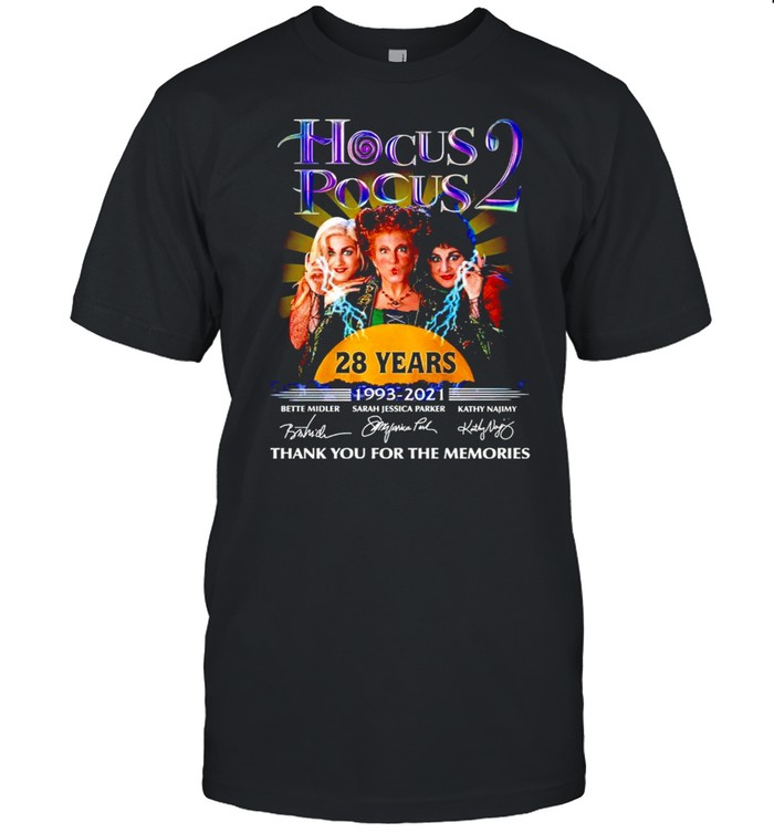 Hocus Pocus 2 28 years 1993 2021 thank you for the memories shirt