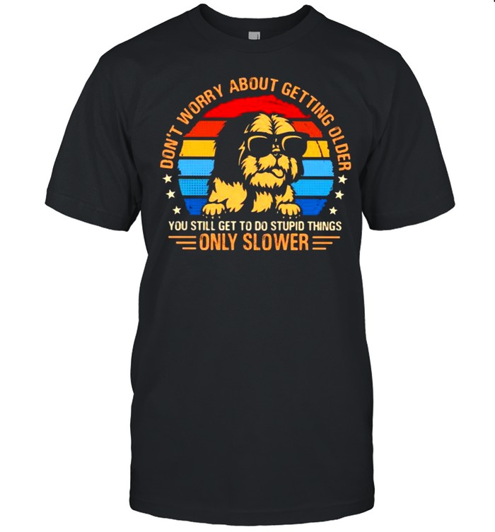Don’t Worry About Getting Older You Still Geet To Do Stupid Things Only Slower Shihtzu Vintage Shirt