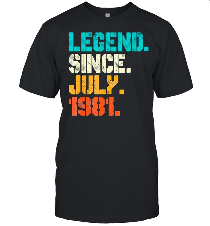 40 Year old Shirt Boys Girls Legend Since July 1981 Classic shirt