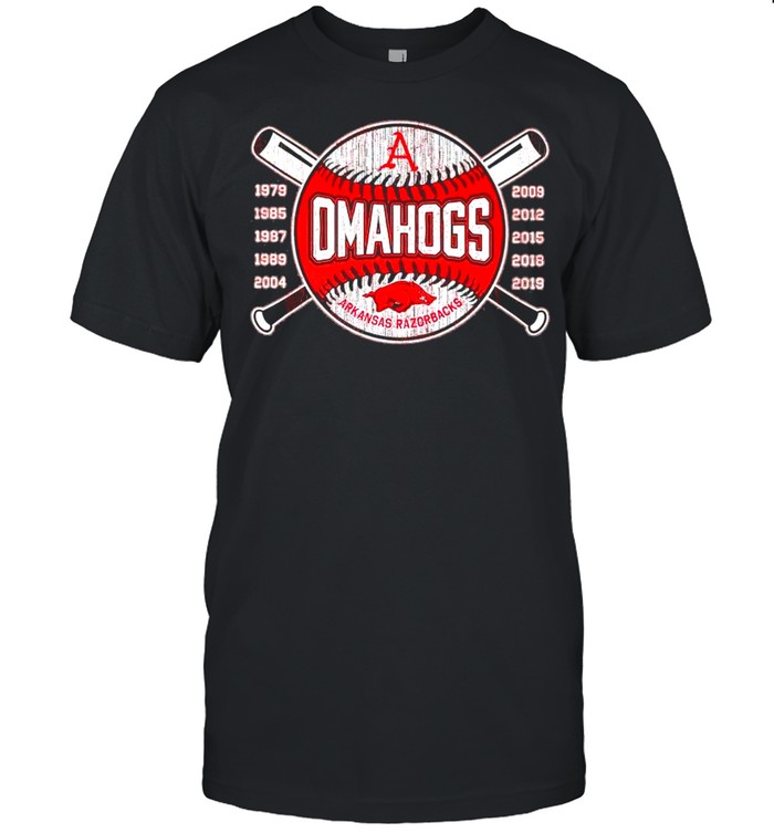Arkansas Razorback years Arkansas has played in Omaha shirt