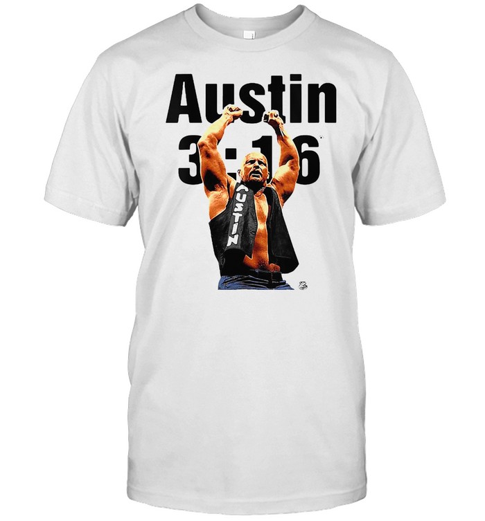 Wwe Austin 316 Colorized Steve Austin Arms Up T-shirt