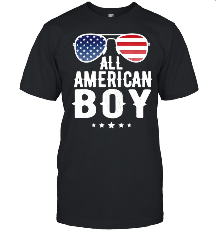 All American Boy 4th of July US Patriotic Sunglasses T-Shirt