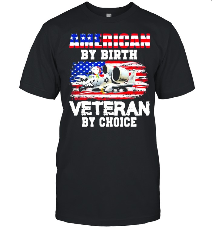 American By Birth Veteran By Choice Snoopy Shirt