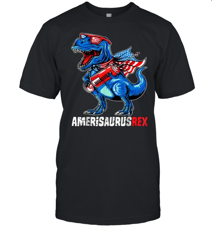 Amerisaurus Dinosaur T Rex 4th of July T-Shirt
