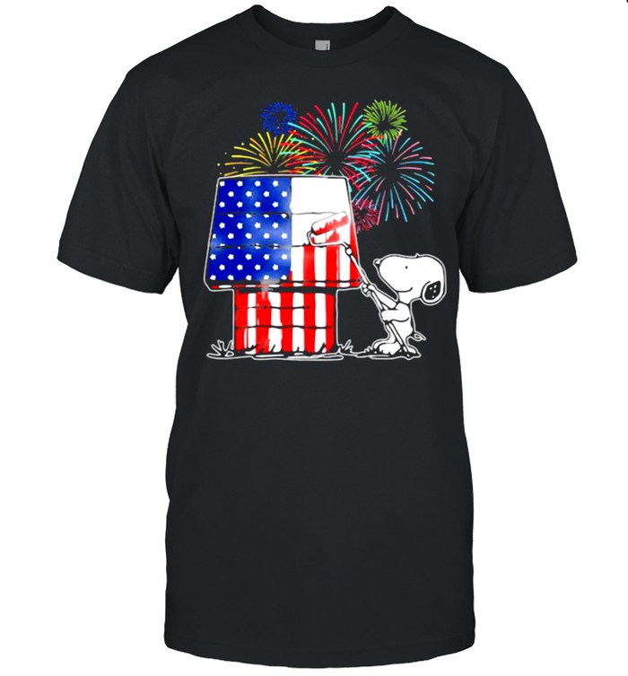House Snoopy Firework American Flag Shirt