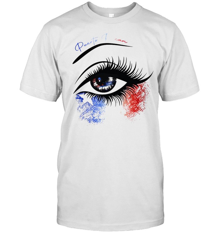 Puerto Rican Women Gift Puerto Rican Flag Eye T-shirt