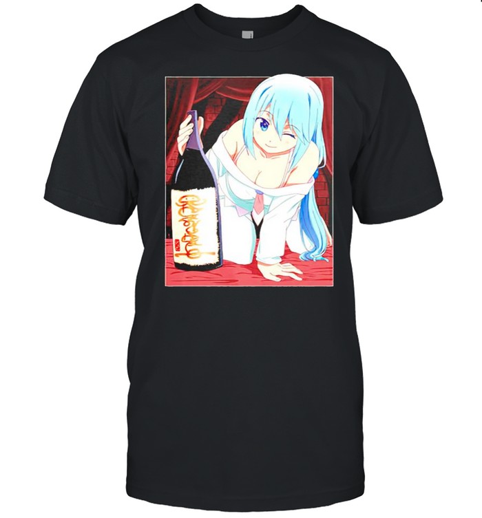 Anime Konosuba Aqua and Sake shirt