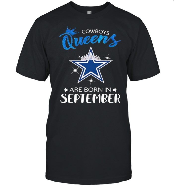 Cowboy Queens Are Born In September Blie Shirt