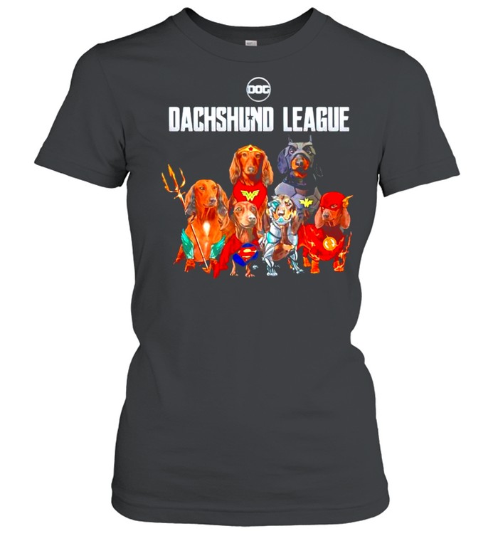 Superheroes The Dachshund League shirt Classic Women's T-shirt