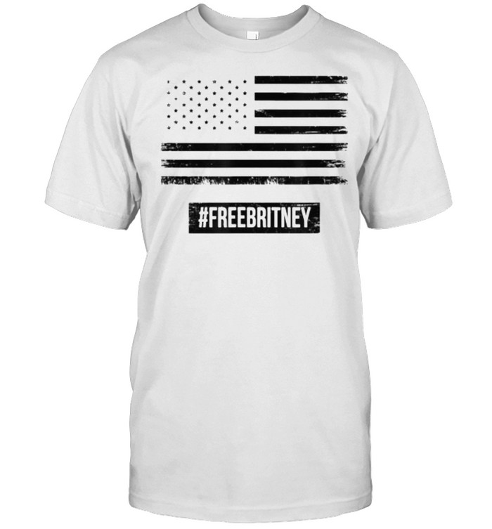 Free Britney Hashtag Support American Flag T-Shirt