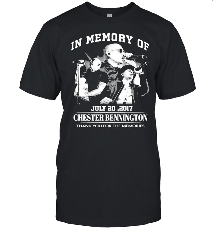In memory of july 20 2017 chester bennington thank you for the memories shirt